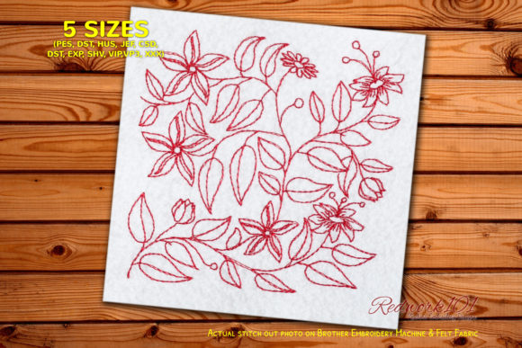 A Timeless Abstract Design for Seasonal Embroidery
