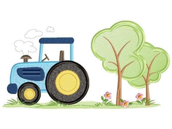 Charming Tractor Assembly with Tree Design