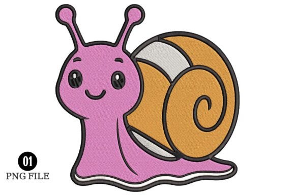 Cute Snail Embroidery Design: A Charming Addition