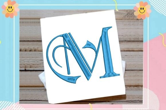Elegant Vintage Monogram Initial M for Business