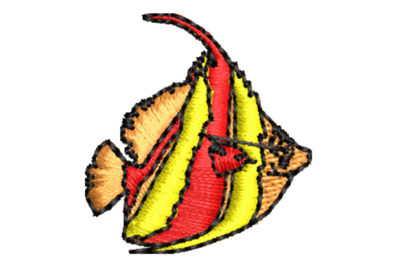 Graceful Fish Embroidery Design for Elegant Projects