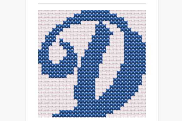 Handwritten Letter D Cross Stitch: A Modern Monogram