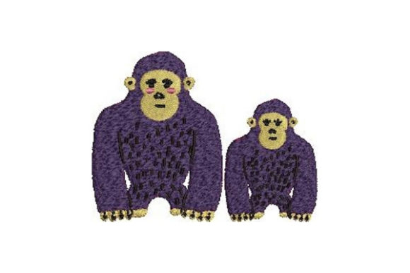 Mom and Baby Gorillas Embroidery Design Review