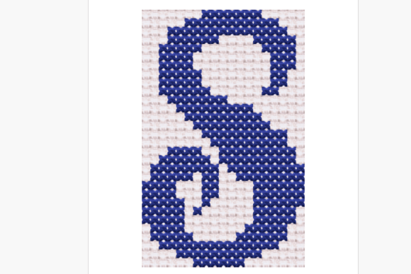 Review: Handwritten Letter S Cross Stitch Pattern