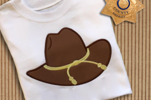 Sheriff Cowboy Hat Applique: A Western Design for Modern Apparel
