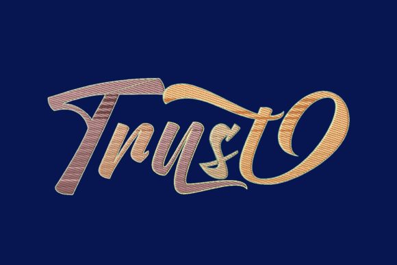 Trust Colorful Lettering: A Sweet & Meaningful Embroidery Design